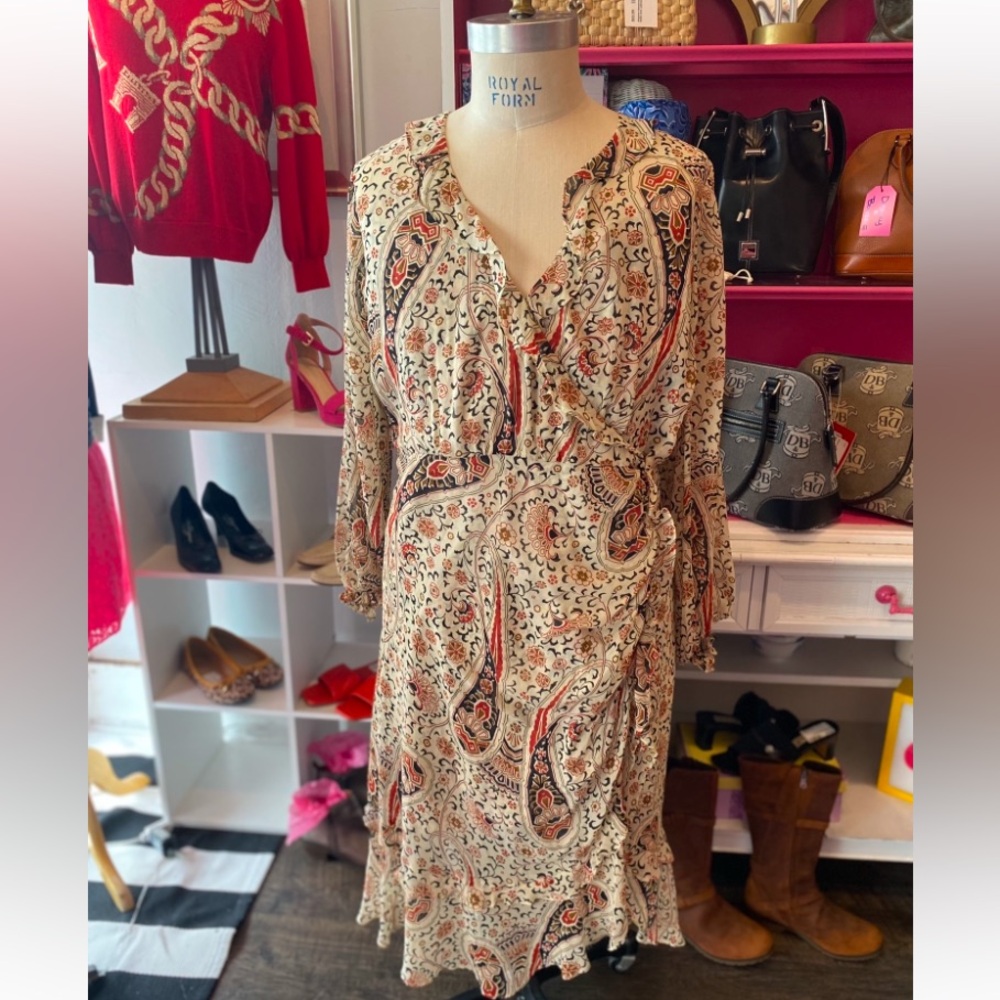 Veronica Beard paisley dress size 24